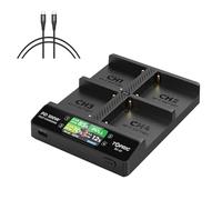 Accsoon Toprig Battery Charger 4-Channel PD60W Fast Charging with LCD Display, Compatible with NP-F550, NP-F750, NP-F970, NP-F930, NP-F950, NP-F960, and NP-F770 battey