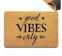 Accssoey Funny Doormat,Good Vides Only Outdoor Door Mat Entrance,Front Back Door Mat Rubber Backing Non Slip Doormat 30"x18"