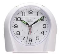 Acctim Europa Analogue Alarm Clock Non Ticking Sweep Quartz Luminous Hands Energy Efficient White 14112