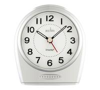 Acctim 14937 Astoria Smartlite Non-Ticking Alarm Clock - Silver