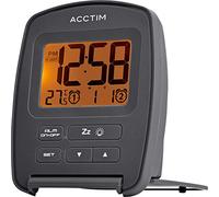 Acctim 15517 Erebus Nightglow LCD Travel Alarm Clock in Grey