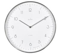 Acctim Madison Wall Clock Brushed Steel/White