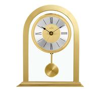 Acctim 36938 Colney Stylish Metal and Glass Pendulum Quartz Mantel Table Clock in Gold