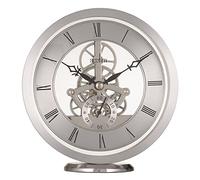 Acctim 37027 Silver Finish Quartz Battery Skeleton Mantle Mantel Clock with Roman Numerals 'Millendon'