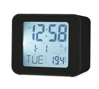 Acctim Cole Radio Controlled LCD Display Alarm Clock -Black