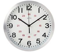 Acctim 74457 Century Radio Controlled Wall Clock, Aluminium, white