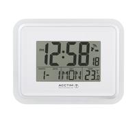Acctim 74577 Silver Delta Radio Controlled Wall Clock Msf Signal Calendar White