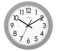Acctim Wall Clock Abingdon, Quartz, Easy Read Arabic Numbers, Grey 25 cm 21890