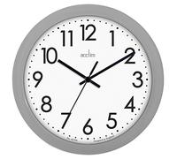 Acctim Wall Clock Abingdon, Quartz, Easy Read Arabic Numbers, Grey 25 cm 21890