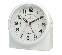 Acctim Alarm, Analog, Analogue, Bedside Clock, White, 7.5 x 11.2 x 12 cm