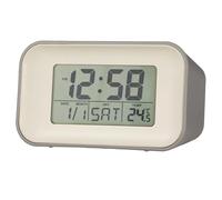 Acctim Alta Retro Digital Alarm Clock Crescendo Alarm Date & Temperature Display Owl Grey 15867