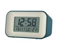 Acctim Alta Silent Alarm Clock with Day / Date / Temperature Snooze & Back Light