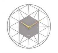 Acctim Alva Wall Clock Quartz Metal Geometric Wire Frame Open Dial 30cm in Light Grey Acctim Light Grey