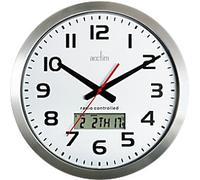 Acctim Analog Wall Clock Silver 38 x 38 x 5 x 38 cm