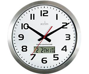 Acctim Analog Wall Clock Silver 38 x 38 x 5 x 38 cm