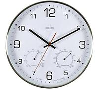 Acctim Analogue Wall Clock Silver 30.5 x 30.5 x 4.3 x 30.5 cm