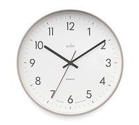 Acctim Wall Clock Aster – Non-Ticking Sweep, Sleek (Mocha)