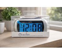 Acctim Auric Silver LCD AM/PM Indicator Alarm Clock with snooze function - 12340