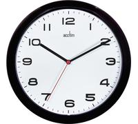 ACCTIM - Aylesbury 25.5cm Quartz Movement Analogue Wall Clock - Black