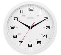 Acctim Kitchen Wall Clock Aylesbury Quartz 12/24-Hour Dial White 25cm