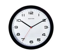 Acctim 92/302 Aylesbury Wall Clock, Black, 25.5 cm H x 25.5 cm W x 3.5 cm D