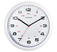 Acctim Aylesbury Wall Clock for Office, Quartz Movement, White