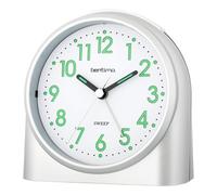 Acctim Bentima 14707 Sweeper One' Non-Tick Silver Alarm Clock