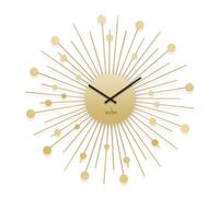 Acctim Brielle Large Wall Clock Starburst / Sunburst Quartz Painted Metal Frame Matt 50cm in Metallics Acctim Metallics