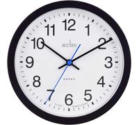 Acctim Bromham Non Ticking Sweep Seconds Hand Wall Clock 20cm Diameter (Black)