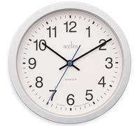 Acctim Bromham Non Ticking Sweep Seconds Hand Wall Clock 20cm Diameter (Silver)