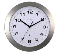 Acctim Cadiz Office Kitchen Radio Controlled Wall Clock - Silver