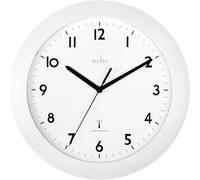 Acctim Cadiz RC Wall Clock White 74132 25cmx25cm Analogue Vintage Alarm Radio UK
