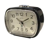 Acctim Camille Analogue Quartz Luminous Hands Chrome Bezel Alarm Clock Black