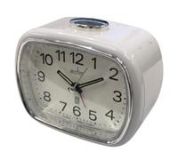 Acctim Camille Analogue Quartz Luminous Hands Chrome Bezel Alarm Clock White
