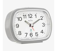 Acctim Alarm Clock Camille - Analogue Quartz, Luminous Hands, Chrome Bezel - Grey