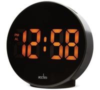 Acctim Circulo Digital LED Alarm Clock - Black & Orange