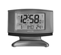 Acctim Cuba Digital Alarm Clock Radio Controlled Smartlite® Crescendo Alarm Date & Temperature Display Titanium/Black