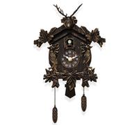 Acctim Cuckoo Clock With Lindau Stag Design, Black Forest Style Wall Clock, Antique Bronze Effect Living Room Clock, Ornate Design