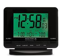 Acctim Delaware Digital Alarm Clock Radio Controlled Dual Couples Alarm Date & Temperature Display in Black Acctim Black