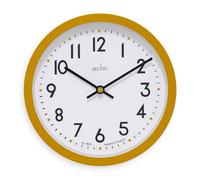 Acctim Elstow Small Kitchen Wall Clock Quartz Retro Style 20cm in Yellow Acctim Yellow