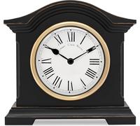 Acctim Falkenburg Mantel Clock Quartz Mechanism Distressed Finish in Black Acctim Black