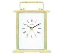 Acctim Gainsborough Mantel Clock Quartz Polished Metal Carriage Clock Energy Efficient Movement Gold 36518