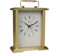 Acctim Gainsborough Mantel Clock Quartz Polished Metal Carriage Clock Energy Efficient Movement Gold 36518
