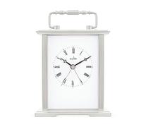 Acctim Gainsborough Mantel Clock Quartz Polished Metal Carriage Clock Energy Efficient Movement Silver