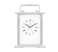 Acctim Gainsborough Mantel Clock Quartz Polished Metal Carriage Clock Energy Efficient Movement Silver