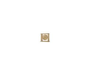 Acctim Gayhurst Mantel Clock Quartz Metal Glass Floating Effect Brass Effect