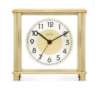 Acctim Hampden Mantel Clock Quartz Metal & Glass Floating Effect Energy Efficient Brass Effect