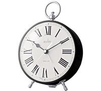 Acctim Harris Alarm Fob Style Clock in Black, 17.5cm high x 12.5cm wide