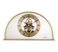 Acctim Hughenden Half Moon Skeleton Mantel Clock Gold