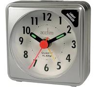 Acctim "Ingot Travel Alarm Clock, Silver, Mini
